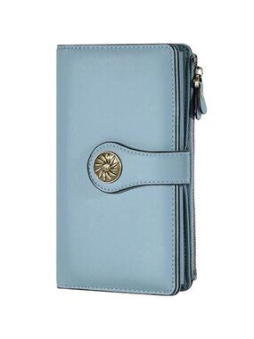 RFID Leather Wallet Womens Card Holder Organizer Clutch Phone Wallet Large